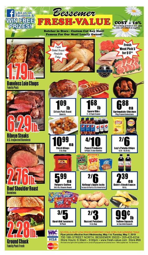 We hope you enjoy this week's <b>ad</b> specials when you shop at <b>Fresh</b> <b>Value</b> Cost Plus! These deals are good through Tuesday, March 15th. . Fresh value bessemer weekly ad